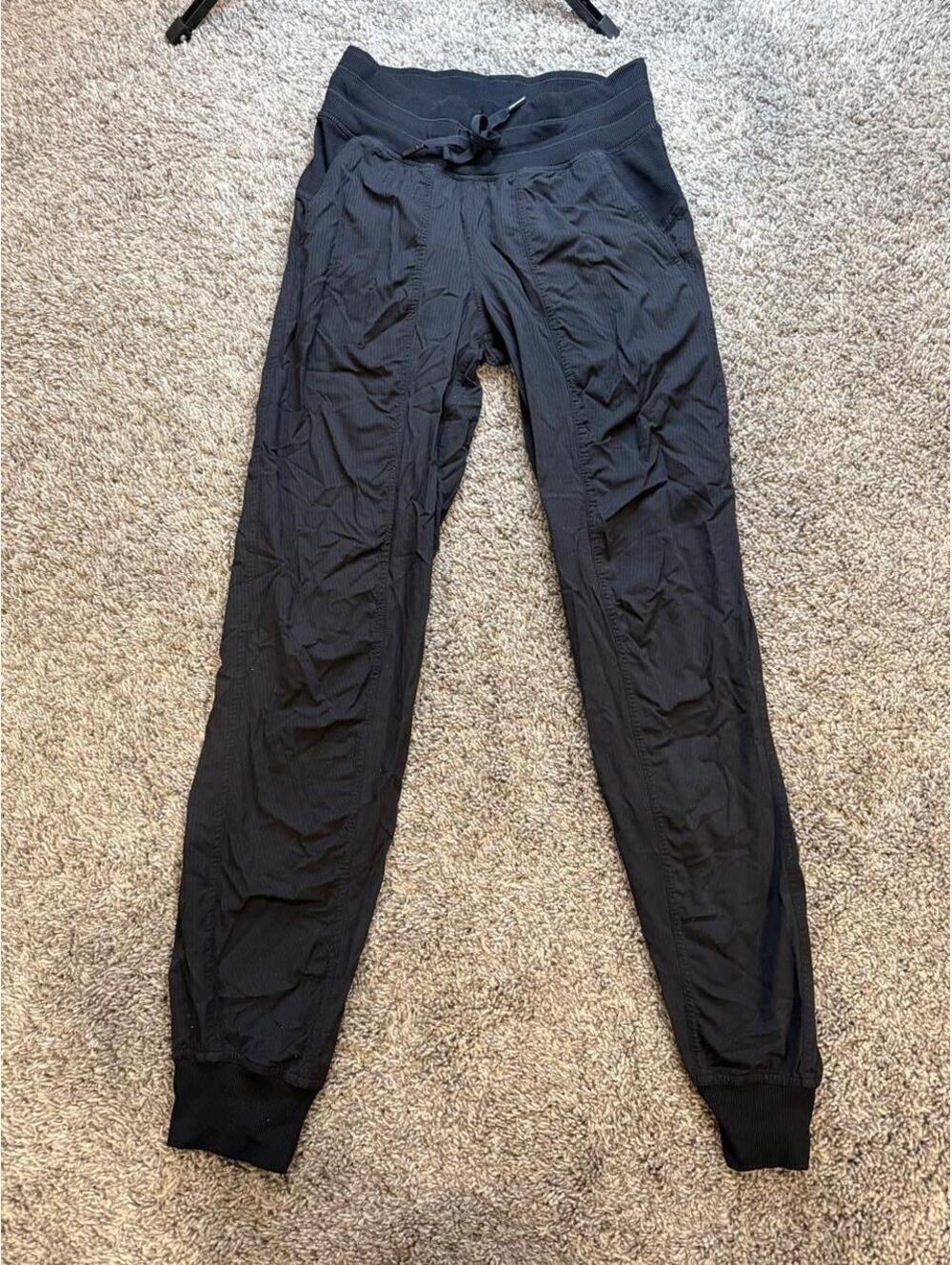 Lululemon Black Jogger Sweatpants with Drawstring Waist